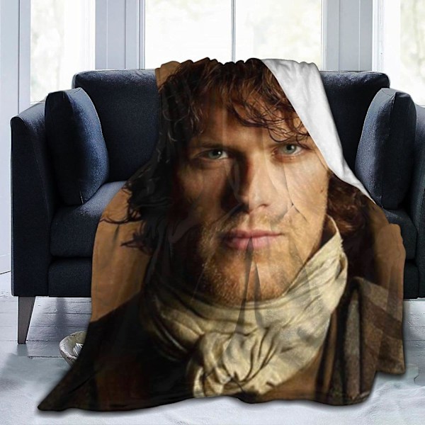 Komfortabelt Ultra-Blødt Micro Fleece Tæppe, Jamie Fraser Fleece Tæpper til Sofa Seng Rejse ABD18001[HK] 60x50in 150x125cm