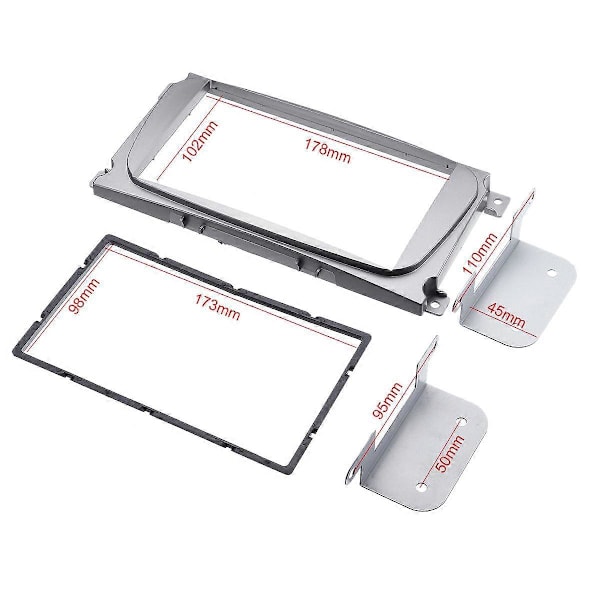 2Din Bil Stereo Radio DVD Panel Audio Mount Fascia Kit til Focus II Mondeo C-Max Galaxy II Kuga[HK] silver