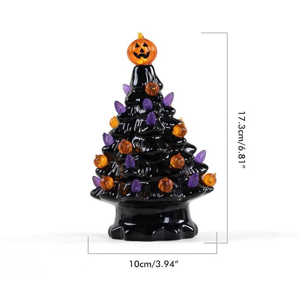 Halloween Trelys Dekorativ Keramisk Borddekorasjon - Gresskarlys