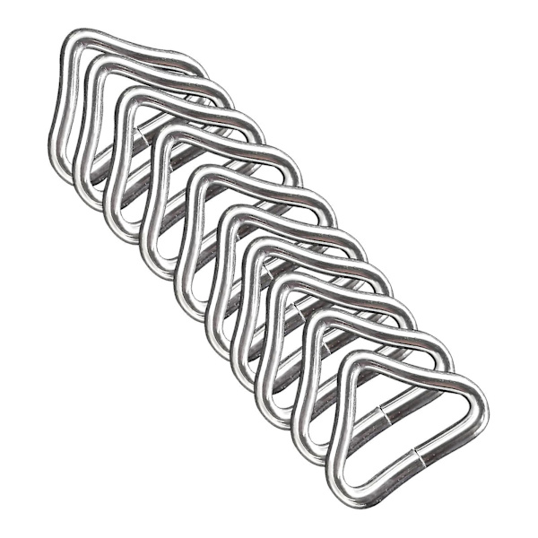 10 stk. Hurtigkobling Trampolin Trekant Ring V-ringe Høj Styrke Spænde Fjeder Tw[HK] 1