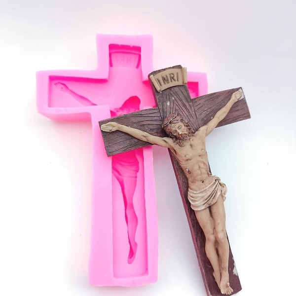 Crucifix anheng Halskjede Cross-charm Vegghengende Ornament For Diy Craft