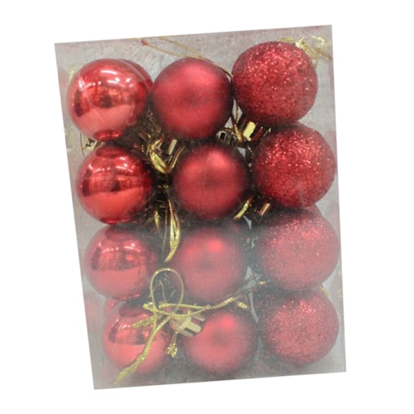 72Pcs Christmas Balls Hanging Decorative Christmas Tree Balls for Christmas Weddings Engagements Anniversaries Parties Red[HK]