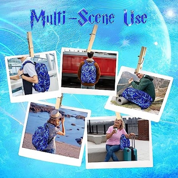 Ny ryggsäck i nylon för gymnasieelevers ryggsäck Starry Sky Lightning Student Ryggsäck med stor kapacitet - kaffe[HK] Blue