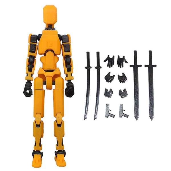 Titan 13 Actionfigur T13 Actionfigur 3D-trykt Multi-leddet Bevegelig Lucky 13 Actionfigur Nova 13 Actionfigur Dummy[HK] orange