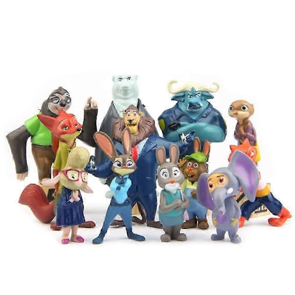 12 kpl Zootopia Nick Wilde Judy Hopps -hahmolelu [HK]