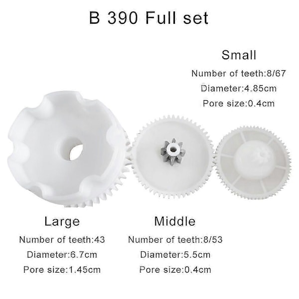 1 Set Barn Elektrisk Bil Plastväxel 550 Växellåda Växel för Barns Elfordon Växel för 390 Växellåda RC Leksaker Delar Tillbehör[HK] B 390 Full set