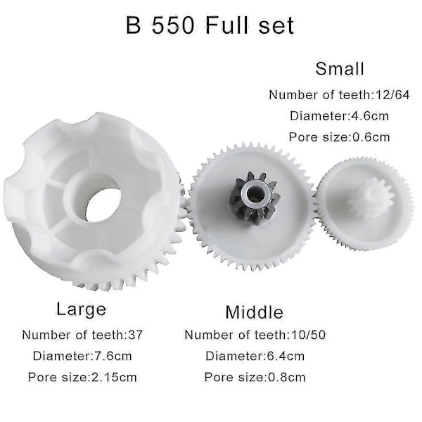1 Sett Barn Elektrisk Bil Plastgir 550 Girkassegir for Barnas Elektriske Kjøretøy Gir for 390 Girkasse RC Leker Deler Tilbehør[HK] B 550 Full set