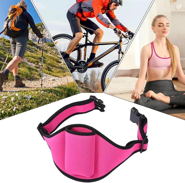 Treningsinstruktør Mikrofonbelte - Mikrofonveske Midjeveske, Solid Multifunksjonell Høyttaler Midjebånd for Teaterdans [HK] Pink