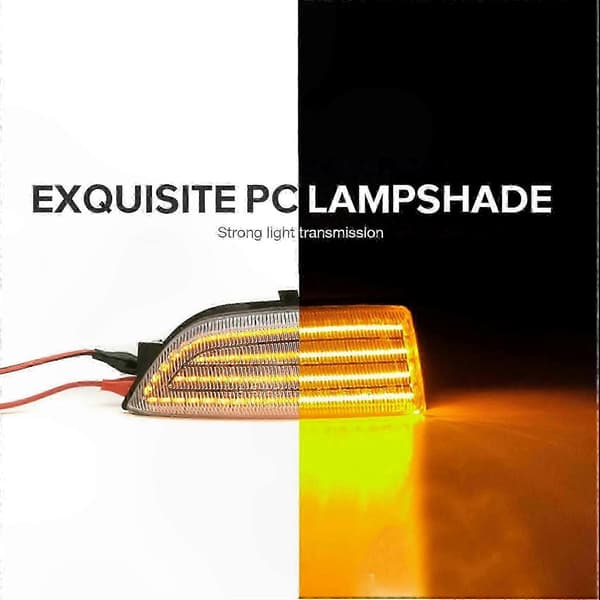 Dynamiske LED-blinklys til sidespejle til 2015-2019 køretøjer, røget finish, kompatibel med flere modeller[HK] Black