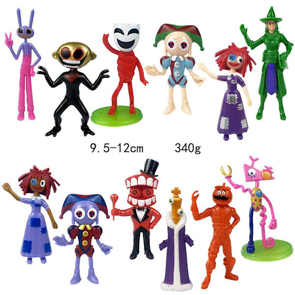 6/7/9/10/12 kpl The Amazing Digital Circus Action Figure -lelut Jax Pomni -hahmot Nukke Keräilymalli Lapset Joulu Syntymäpäivälahjat[HK] G