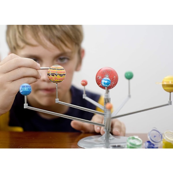 Solsystem för barn, astronomi solsystem modell kit, planetarium projektor STEM leksaker med 8 planeter rymdleksaker[HK]