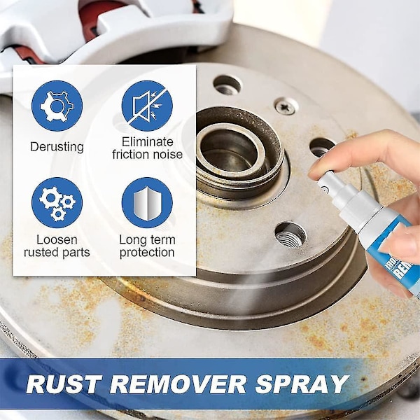 HK  Rustfjerner for bil, spray for fjerning av jernpulver, rustfjerner for bil, spray for fjerning av rust, stopper og forhindrer rust og korrosjon 100ml 1 Pcs