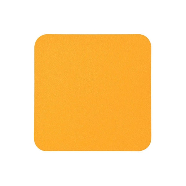 Spisebordspladsmåtte, coaster, levende farve, slidstærk, skridsikker design, rund firkantet kopmåtte, krus [HK] Yellow Square