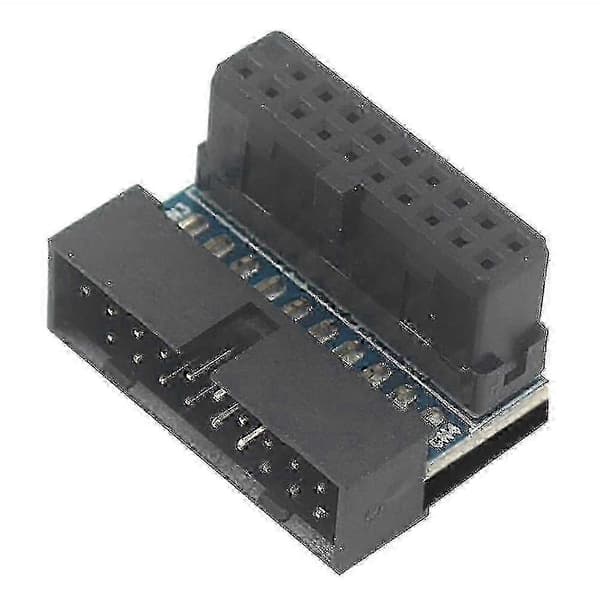 Sort USB 3.0 20-bens han til hun L-drejning retvinklet strømadapter [HK]