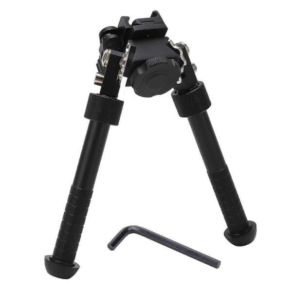 Sort justerbar V8 Bipod til jagt med 360 graders rotation [HK]