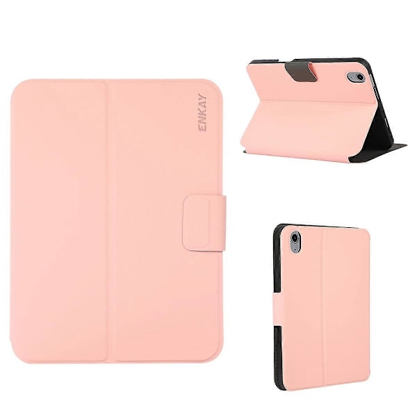 ENKAY PU Läder Smart Fodral för iPad 10:e Gen 10.9 2022[HK] Pink