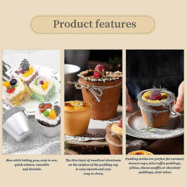 10 stk. non-stick bakeformer for muffins og eggeterter M
