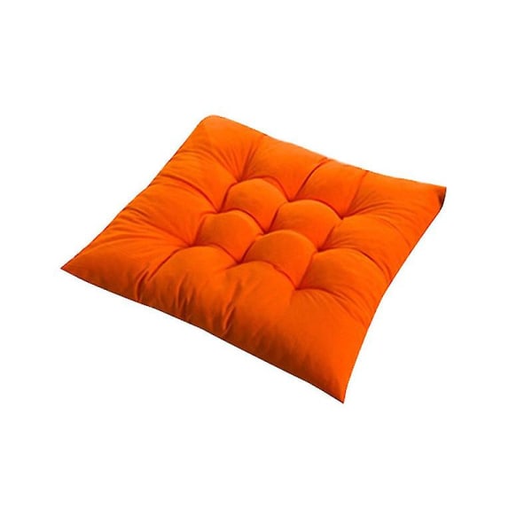 40x40cm Blød Firkantet Sædepude i Ensfarvet Design til Spisestuestole XC[HkkK] Orange