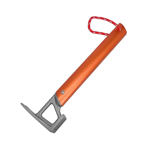 Orange multifunktionshammer aluminiumshåndtag rustfrit stål hammer campingtelt baldakin sømtræk ([HK])