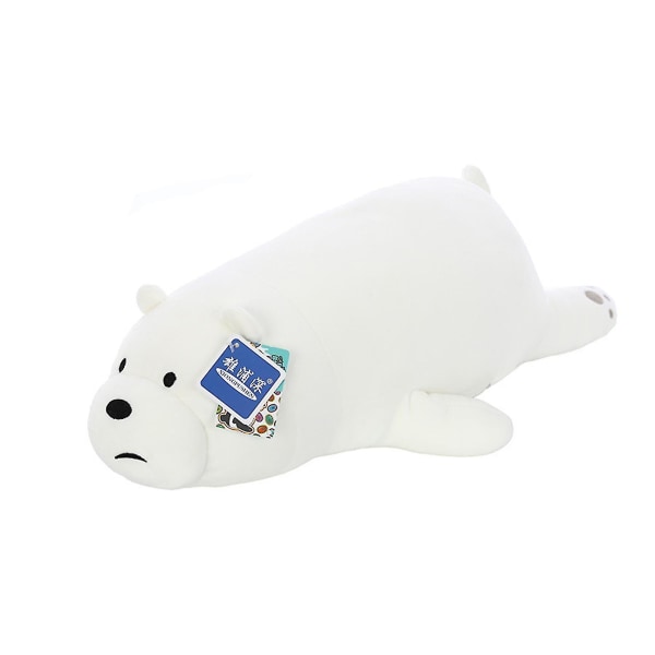 We Bare Bears Plys Legetøj Grizzly Panda Ice Bear 11 Tommer 15 Tommer Prone-r[HK] 38 Cm White