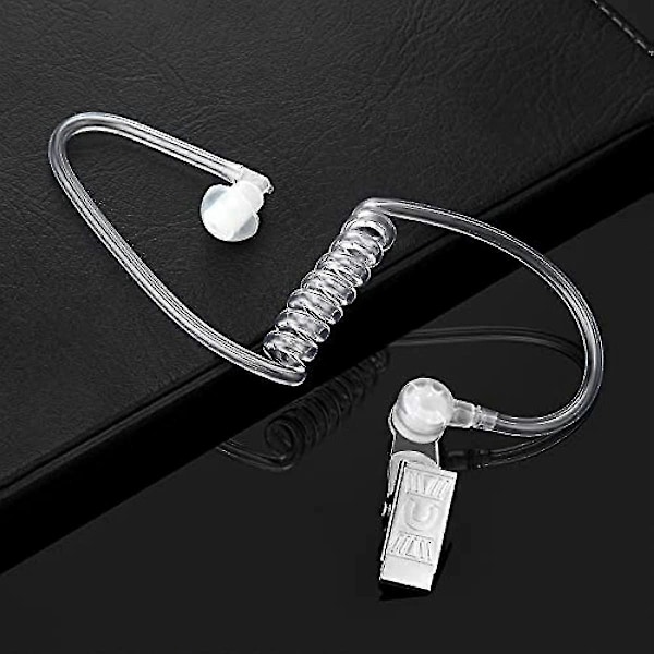 4-pack Spion Öronmussla Leksaker Säkerhet Headset Öronmussla Agent Spion Öronmussla Kostym Rekvisita Snäpp På Ersättnings Akustisk Tub För 2-vägs Radio O He[HK]