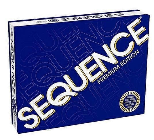 Sequence Premium Edition lautapeli, viisi peräkkäin -strategiakorttipeli aikuisille ja perheille [HK]