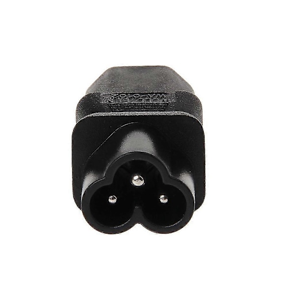 IEC 320 C13 Hun Til C6 Han 3-benet Kløverblad Stik Konverter AC Strømadapter xi[HK]