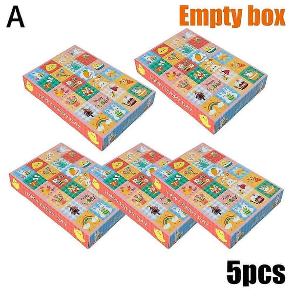Påskeoverraskelse Blind Box 24 Slots Nedtællingskalender til Børn Tom Æske