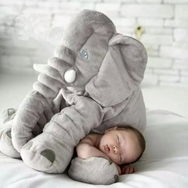 Super Mjuk Stor 40cm Elefant Plyschdjur Leksak För Flickor Pojkar Barn Zy[HK] Gray