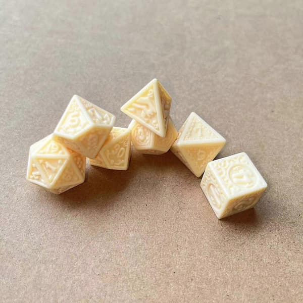Sett med 7 polyedriske terninger DND-terningsett Spillbrikker for bordspill Brettspill Dungeons and Dragon tilbehør Blå[HK] Blue