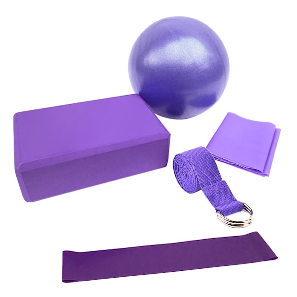 5 stk. Yoga Utstyr Sett[HK] Purple