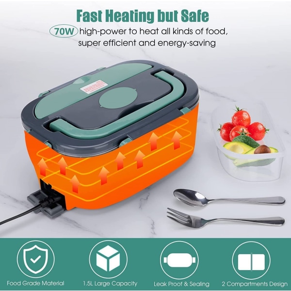 Electric lunch box warming container heater 3in1 car truck work[HK].