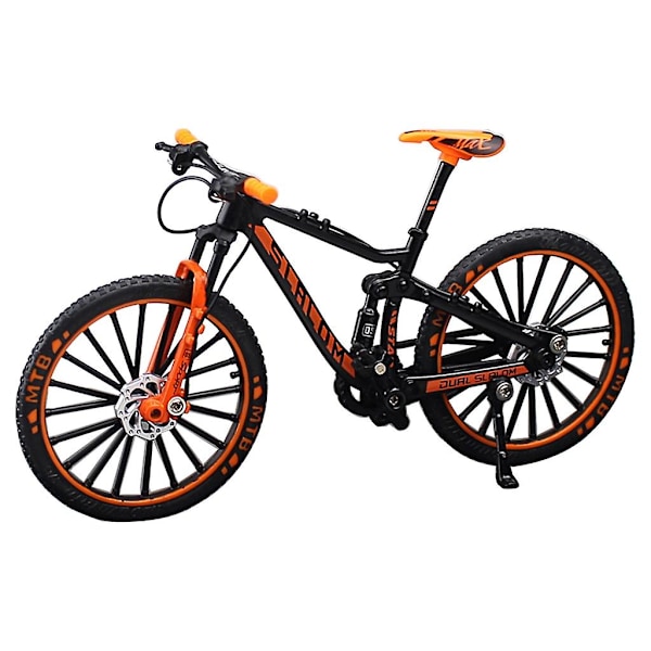 Børne Mini Fingercykel Sjov Fingercykel Mountainbike Legetøj Samleobjekt Model  Sort Orange