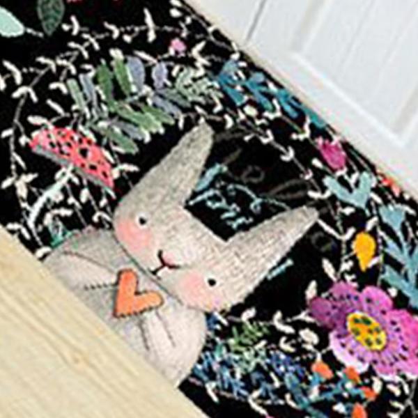 HK Keittiömatto Liukumaton Vedenpitävä Keittiömatto Ja Matto Ergonomisesti Mukava Seisova Matto-26 Cartoon rabbit 40*120