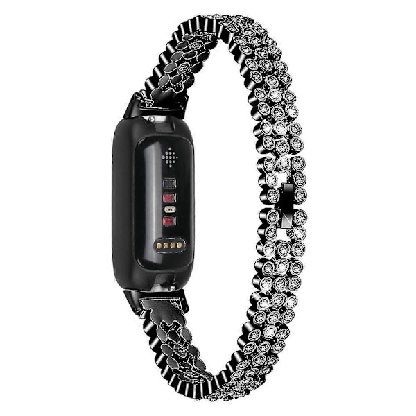 Til Fitbit Inspire 3 Rhinestone Dekor Legering Armbånds Udskiftning Smartwatch Rem [HK] Style A Multicolor