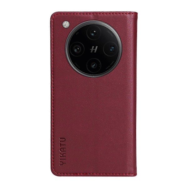 Til Oppo Find X8 Pro 5G Wallet Case YIKATU YK-001 PU Læder Telefon Cover med Stand - Grøn[HK] Wine Red Multicolor