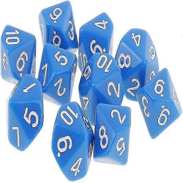 Polyhedral terningesæt til Dungeons and Dragons, vandtætte jumbo-store 10-sidede stykker med solid og tung konstruktion, letlæselig oxidation[HK]