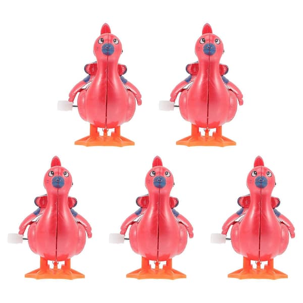 Legetøjskylling Hoppelegetøj til Børnefødselsdagsfester Gave Optræks Kylling Legetøj 5 stk.[HK] Multi