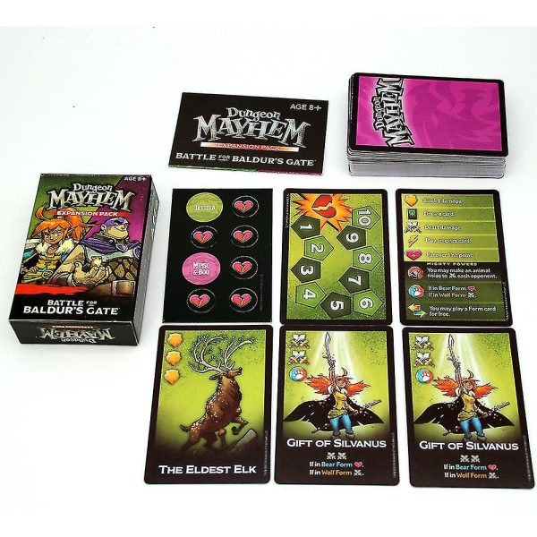 Tabletop-kort Dungeon Mayhem Dungeons Of Chaos Fuld engelsk Monster Madness Strategispil[HK] Dungeon Expansion