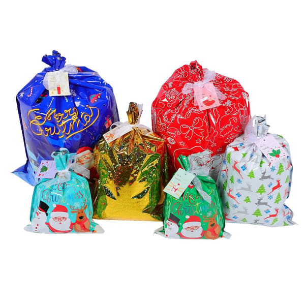 Presentpåsar med dragsko Julgodispåse Julgodispåsar Julklappspåsar Tomtepresentpåse[NC]