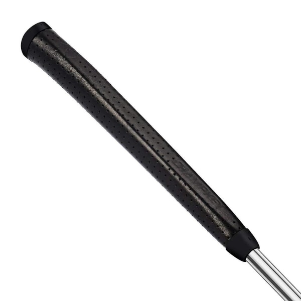 Wrap Golf Grip Puhdasta käsintehtyä nahkaa Standard Golf Club Grips Putter Grips -musta ([HK])