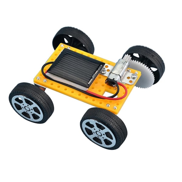 Gjør-det-selv-mini solcelledrevet lekebil for barn Solenergi leketøy satt sammen energidrevet bil Barn leketøy Barn Nyhetsgave[HK]