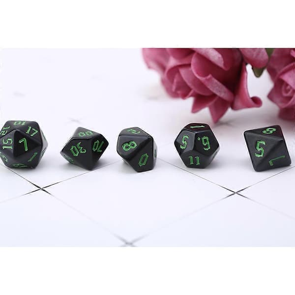 7 st polyedriska tärningar för rollspel Dungeons and Dragons Handgjorda DND-tärningar Harts snidade mönstertärningsset Röd[HK] Red