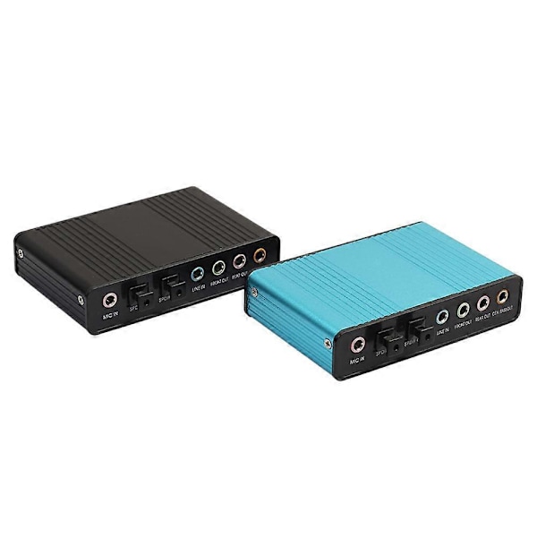 USB 2.0 Ulkoinen 6-kanavainen 5.1 Optinen Äänikortti Kannettavalle Tietokoneelle PC:lle[HK] Black