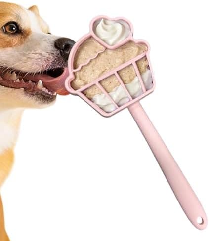 Hund Långsam Matare, Interaktiva Matningsartiklar för Husdjur - Långsam Matare Hund Bitverktyg | för Valp Medium Yoghurt Godis Köttpuré Våtfoder I[HK] Pink