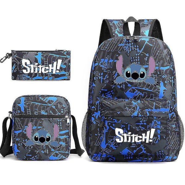 Lilo Stitch rygsæk Tredelt sæt skoletaske[HK] Orchid 2