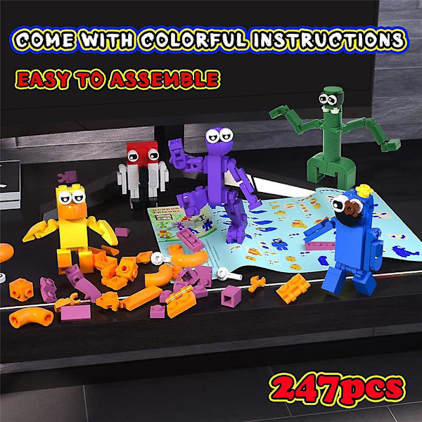7 st/set Roblox Rainbow Friends Minifigurer Roliga Monterade Byggklossar Actionfigurer Barnleksak[HK]