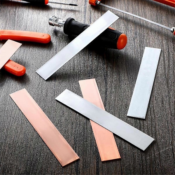 12 stk. Ren Kobber Sink Anode Plate 99,9% Høy Renhet Kobber Sink Elektrode Strips 0,04 Tommer X 0,98[HK] As Shown