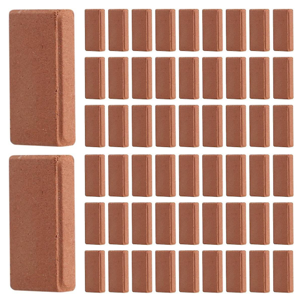 200 stycken Mini-tegelstenar för landskapsarkitektur Miniatyrtegelstenar Tegelvägg Små tegelstenar för trädgårdsprydnader, 1/[HK] Brick red