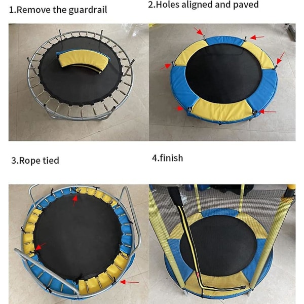 Trampolinebeskyttelsespute Skumsikkerhetsbeskyttelse Fjærdeksel for å beskytte trampolinen mot elementene og rusk Diameter 140 cm[HK]